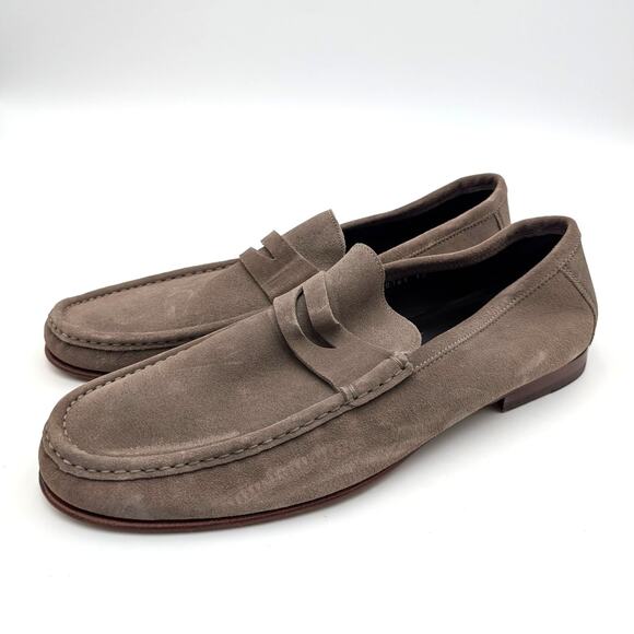 To Boot New York Dylan Penny Loafer Shoes Round Toe Men's Brown Size US12 EU45